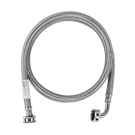 Thrifco Plumbing Stainless Steel Washing Machine Hose With Elbow, 72 Inch Long 9441122